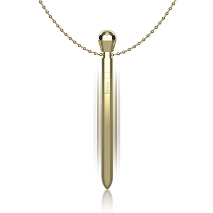 IBIZA - ESTIMULADOR DE BOLSO CLITÓRICO COLAR CARREGADOR USB 12 MODOS DE VIBRAO DOURADO 12,2 X 1,5