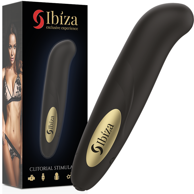 IBIZA - ESTIMULADOR DE CLITÓRIS CARREGADOR USB 10 MODOS DE VIBRAO DOURADO 13 X 2,9 CM