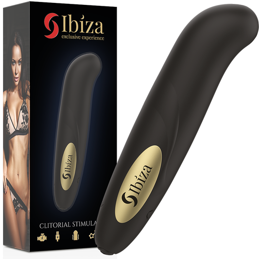 IBIZA - ESTIMULADOR DE CLITÓRIS CARREGADOR USB 10 MODOS DE VIBRAO DOURADO 13 X 2,9 CM