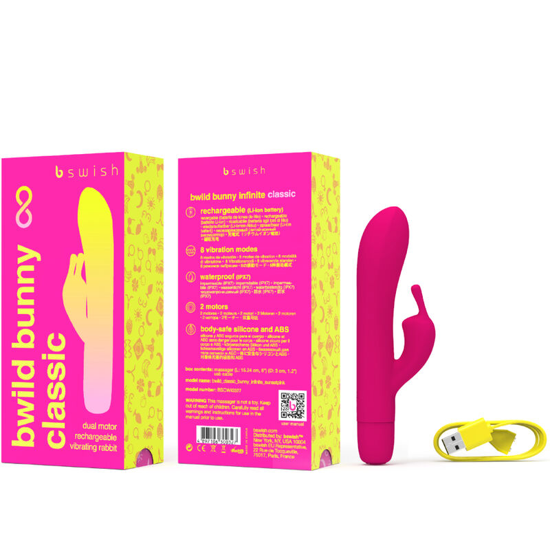B SWISH - BWILD BUNNY INFINITE CLASSIC RECHARGEABLE PINK SILICONE VIBRATOR