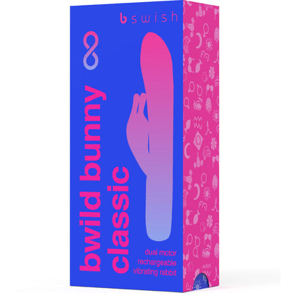 B SWISH - VIBRADOR DE SILICONA AZUL RECARGABLE CLÁSICO BWILD BUNNY INFINITE