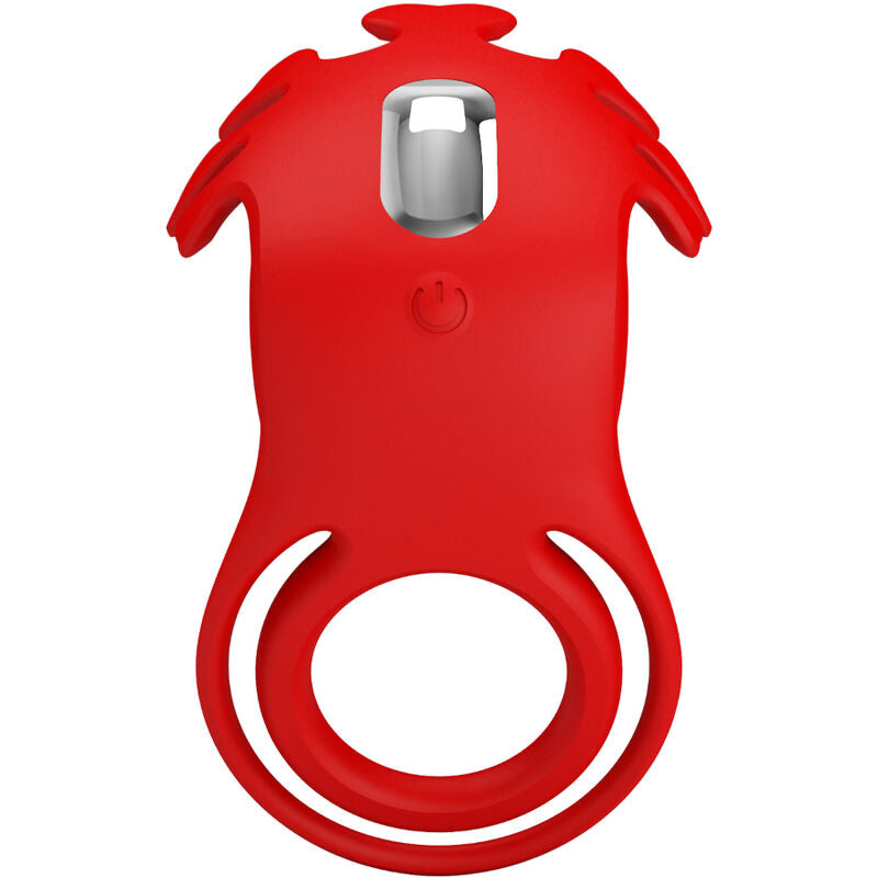 PRETTY LOVE - RUBEN VIBRATING RING 7 RED SILICONE VIBRATIONS