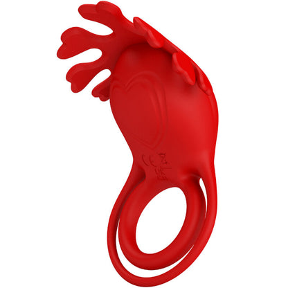 PRETTY LOVE - RUBEN VIBRATING RING 7 RED SILICONE VIBRATIONS