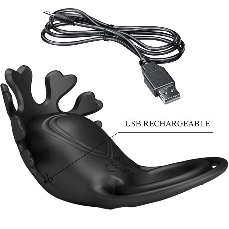 PRETTY LOVE - RUBEN VIBRATING RING 7 BLACK SILICONE VIBRATIONS