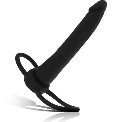 MYTHOLOGY - COBI ONYX ANAL DILDO WITH COCK AND TEST RING 13 CM SILICONE