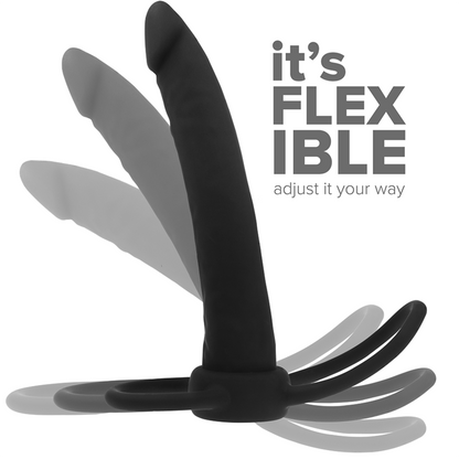 MYTHOLOGY - COBI ONYX ANAL DILDO WITH COCK AND TEST RING 13 CM SILICONE
