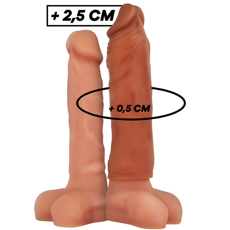 VIRILXL - EXTENSIÓN DE PENE DE SILICONA LÍQUIDA V5 MARRÓN