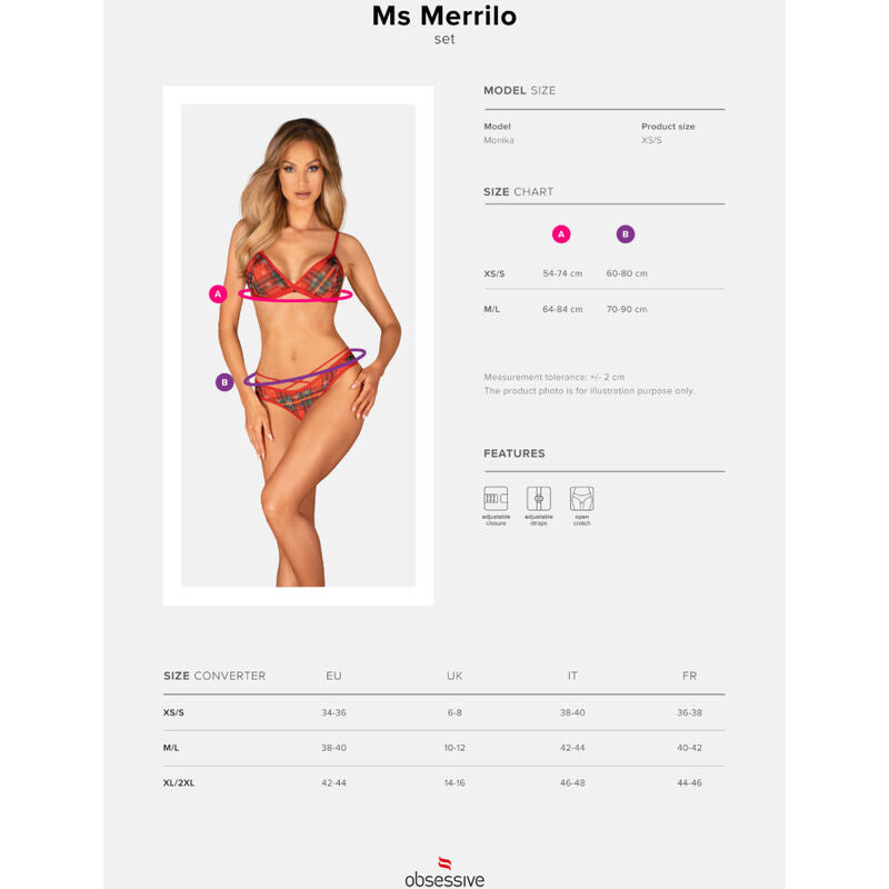 OBSESSIVE - MS MERRILO TWO PIECE SET M/L