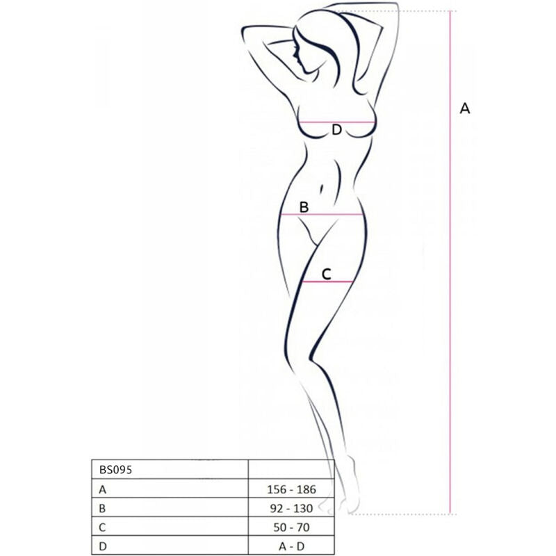 PASSION - BS095 BLACK BODYSTOCK ONE SIZE