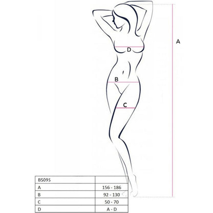 PASSION - BS095 BLACK BODYSTOCK ONE SIZE