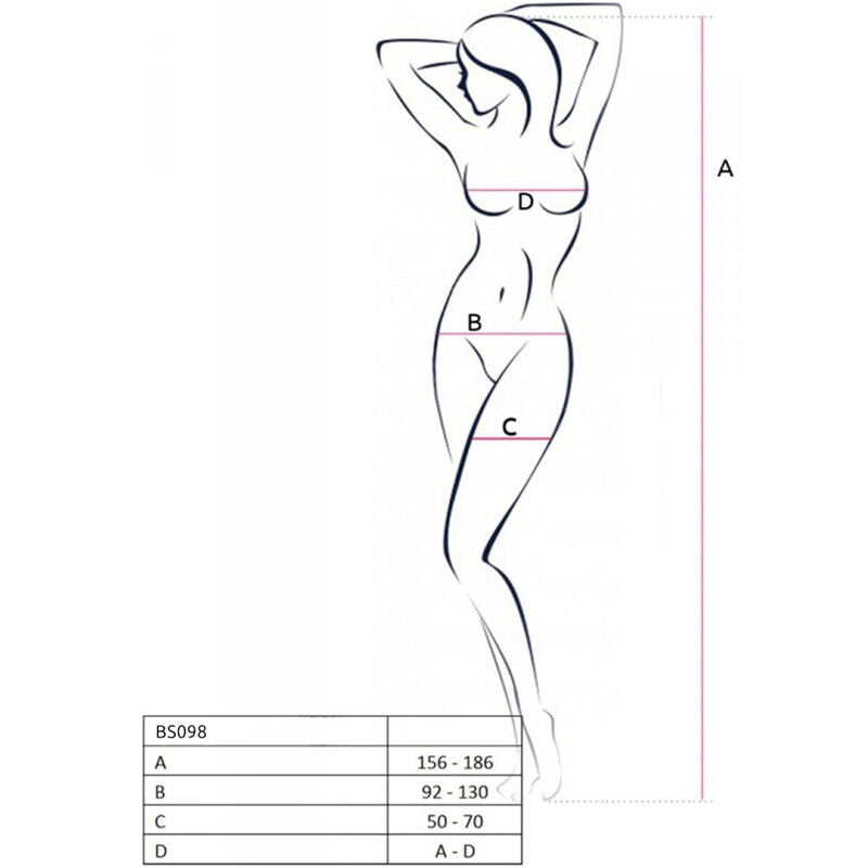 PASSION - BS098 BLACK BODYSTOCK ONE SIZE