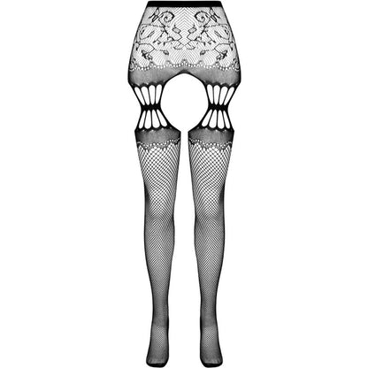 PASSION - S027 BLACK PANTS WITH GARTER ONE SIZE