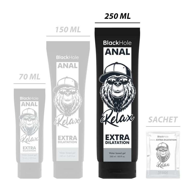 BLACK HOLE - WATER-BASED GEL ANAL DILATION 250 ML