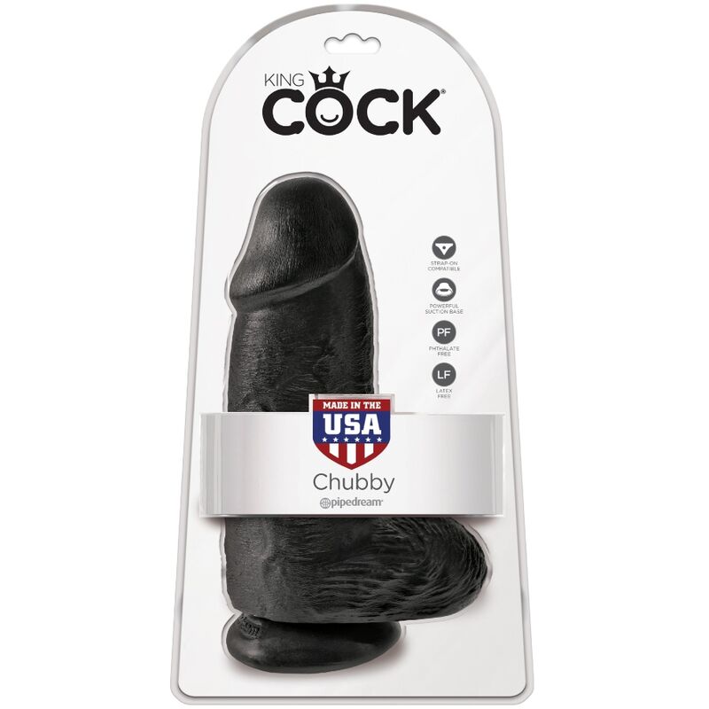 KING COCK - PENE REALISTA GRUESO 23 CM NEGRO