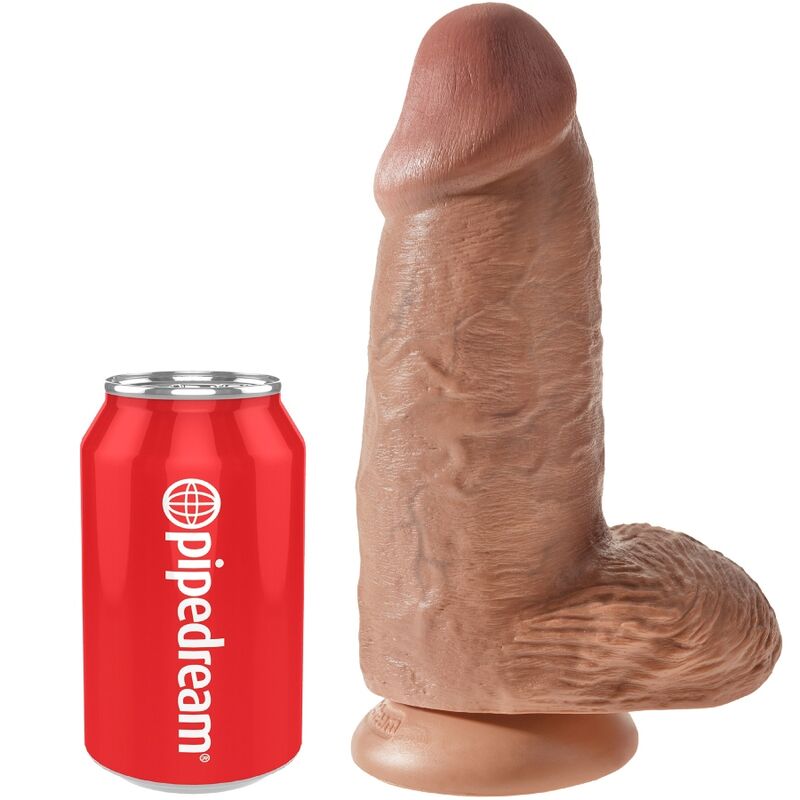 KING COCK - PENE GRUESO REALISTA 23 CM CARAMELO
