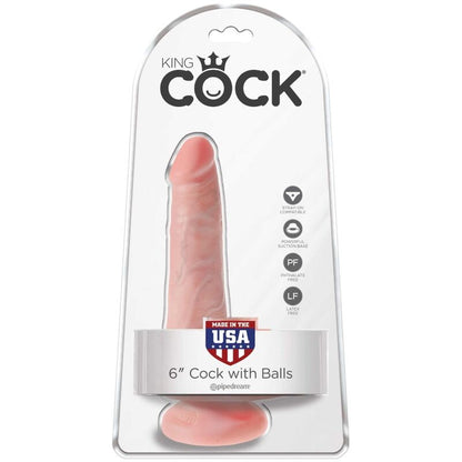 KING COCK - PENE REALISTA CON BOLAS LIGERAS DE 13,5 CM