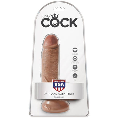 KING COCK - PENE REALISTA CON BOLAS DE CARAMELO DE 13,2 CM