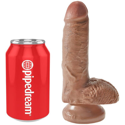 KING COCK - PENE REALISTA CON BOLAS DE CARAMELO DE 13,2 CM