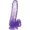 King Cock - Clear Pênis Realístico Com Bolas 13.5 Cm Roxo