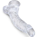 King Cock - Clear Pênis Curvado Realista Com Bolas 16.5 Cm Transparente