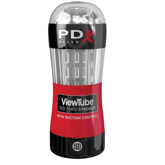 PDX ELITE - MASTURBADOR STROKER VIEWTUBE CONTROL ONDAS ESTIMULANTES TRANSPARENTES