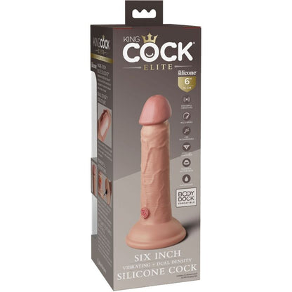 KING COCK - VIBRADOR DE SILICONA REALISTA ELITE 15,2 CM