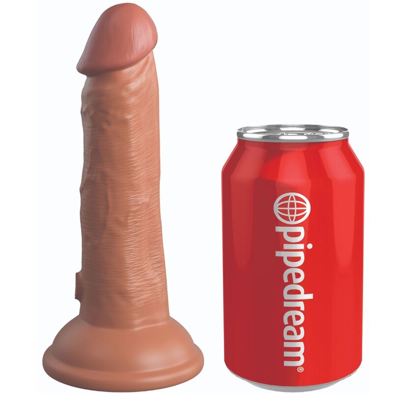 KING COCK - VIBRADOR REALISTA DE SILICONA ELITE 15,2 CM CARAMELO