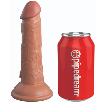 KING COCK - VIBRADOR REALISTA DE SILICONA ELITE 15,2 CM CARAMELO
