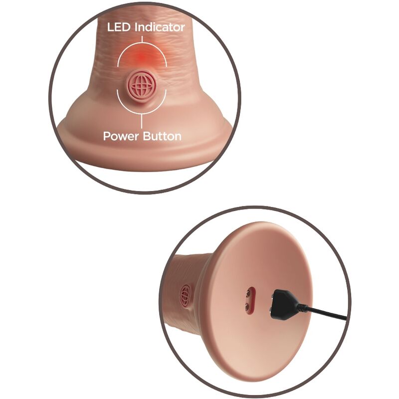 KING COCK - VIBRADOR DE SILICONA REALISTA ELITE 15,2 CM