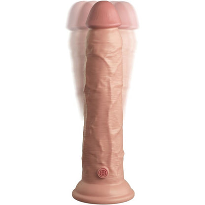 KING COCK - DILDO VIBRADOR REALISTA ELITE Y CONTROL REMOTO DE SILICONA 23 CM