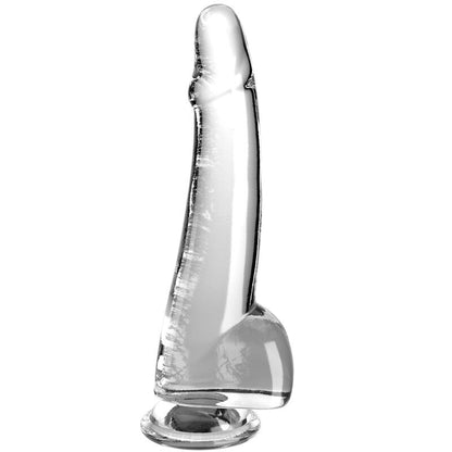 KING COCK - DILDO TRANSPARENTE CON TESTICULOS 19 CM TRANSPARENTE