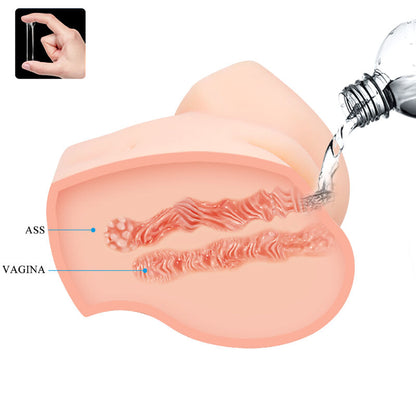CRAZY BULL - REALISTIC VAGINA AND NAKED DOUBLE VIBRATOR