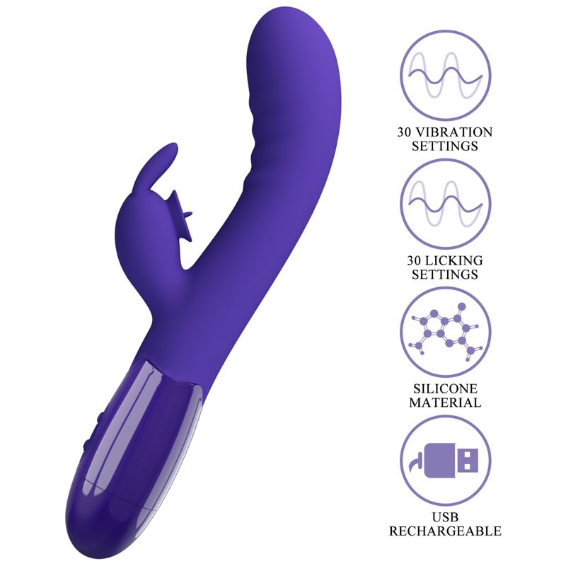 PRETTY LOVE - VIOLET CERBERUS YOUTH RABBIT VIBRATOR