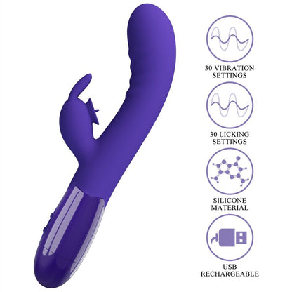 PRETTY LOVE - VIOLET CERBERUS YOUTH RABBIT VIBRATOR