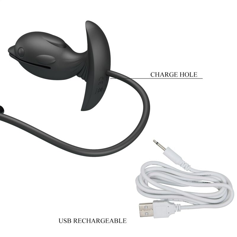 PRETTY LOVE - INFLATABLE AND RECHARGEABLE DOLPHIN ANAL PLUG