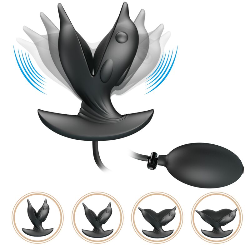 PRETTY LOVE - INFLATABLE AND RECHARGEABLE DOLPHIN ANAL PLUG