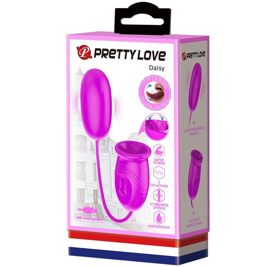 PRETTY LOVE - RECHARGEABLE VIBRATOR DAISY DUAL EGG PURPLE