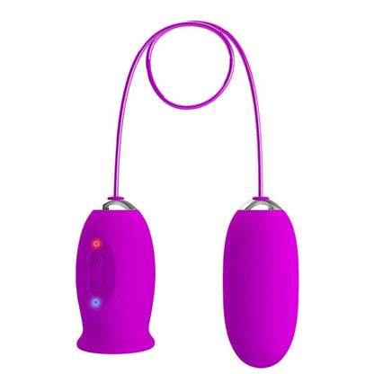 PRETTY LOVE - RECHARGEABLE VIBRATOR DAISY DUAL EGG PURPLE