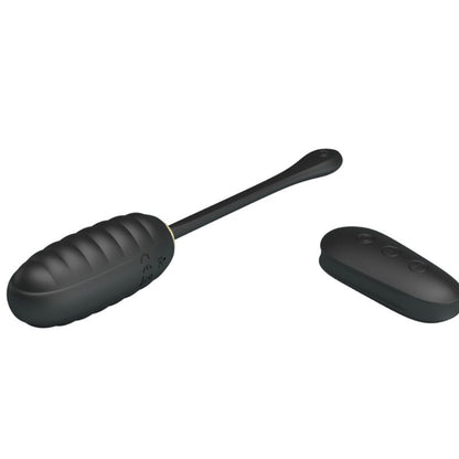 PRETTY LOVE - DOREEN LUXURY RECHARGEABLE BLACK EGG VIBRATOR REMOTE CONTROL
