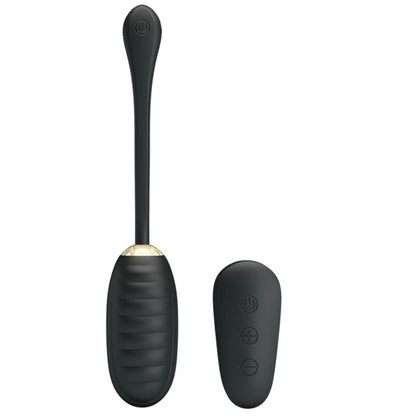 PRETTY LOVE - DOREEN LUXURY RECHARGEABLE BLACK EGG VIBRATOR REMOTE CONTROL