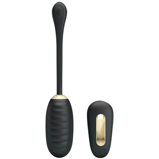 PRETTY LOVE - DOREEN LUXURY RECHARGEABLE BLACK EGG VIBRATOR REMOTE CONTROL