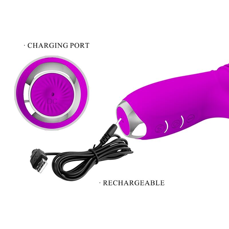 PRETTY LOVE - PURPLE DOROTHY RECHARGEABLE RABBIT VIBRATOR