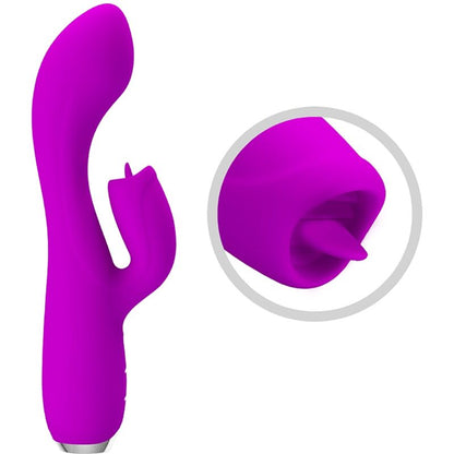 PRETTY LOVE - GLORIA RECHARGEABLE RABBIT VIBRATOR - PURPLE WATERPROOF