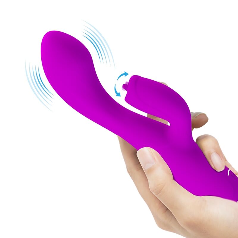 PRETTY LOVE - GLORIA RECHARGEABLE RABBIT VIBRATOR - PURPLE WATERPROOF