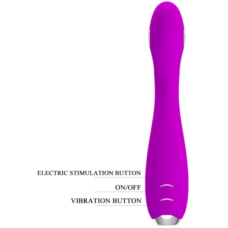 PRETTY LOVE - HECTOR RECHARGEABLE ELECTROSHOCK VIBRATOR - PURPLE WATERPROOF