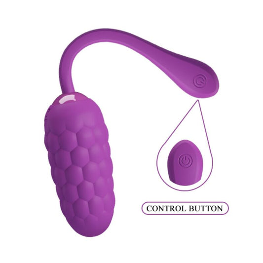 PRETTY LOVE - VIBRATING EGG WITH NAVY TEXTURE, RECHARGEABLE PURPLE
