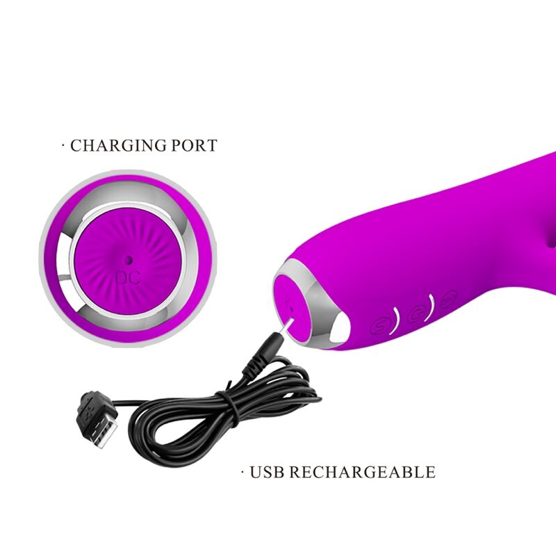 PRETTY LOVE - RACHEL RECHARGEABLE VIBRATOR WITH STIMULATING WAVES PURPLE