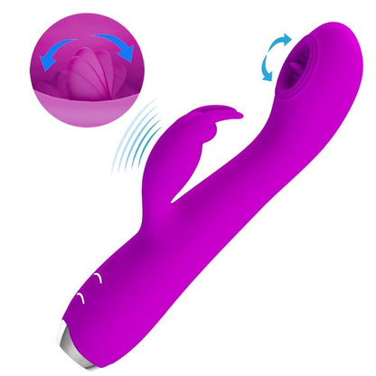 PRETTY LOVE - RACHEL RECHARGEABLE VIBRATOR WITH STIMULATING WAVES PURPLE