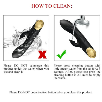 PRETTY LOVE - GOLD PLATED RECHARGEABLE BLACK LUXURY VIBRATOR
