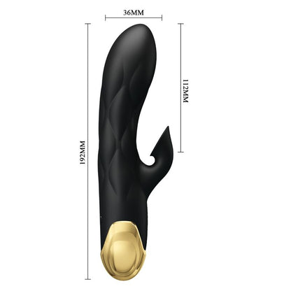 PRETTY LOVE - GOLD PLATED RECHARGEABLE BLACK LUXURY VIBRATOR